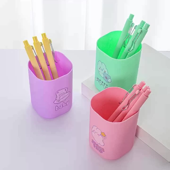 Pastel Color Simple Pen Holder –
