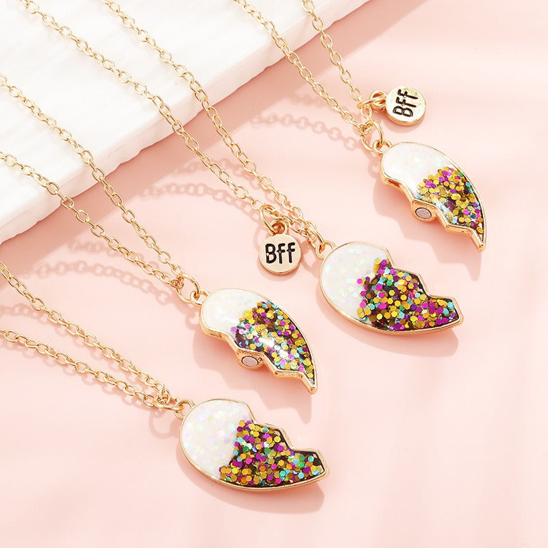 Glitter Heart Necklace – - Main Image