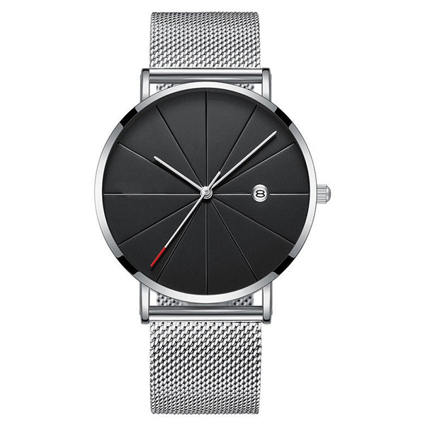Plain Elegant Black Dial Watch With Date