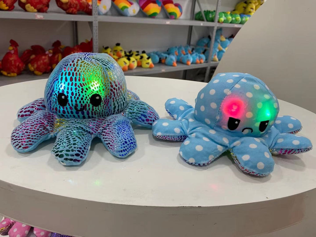 Light Blue-Shade Plush Octopus