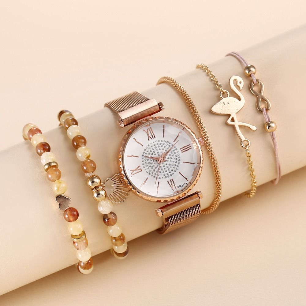 Wrist watch hot sale jewellery set