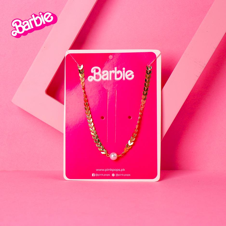 Leafy Pearl Golden Barbie Pendant –