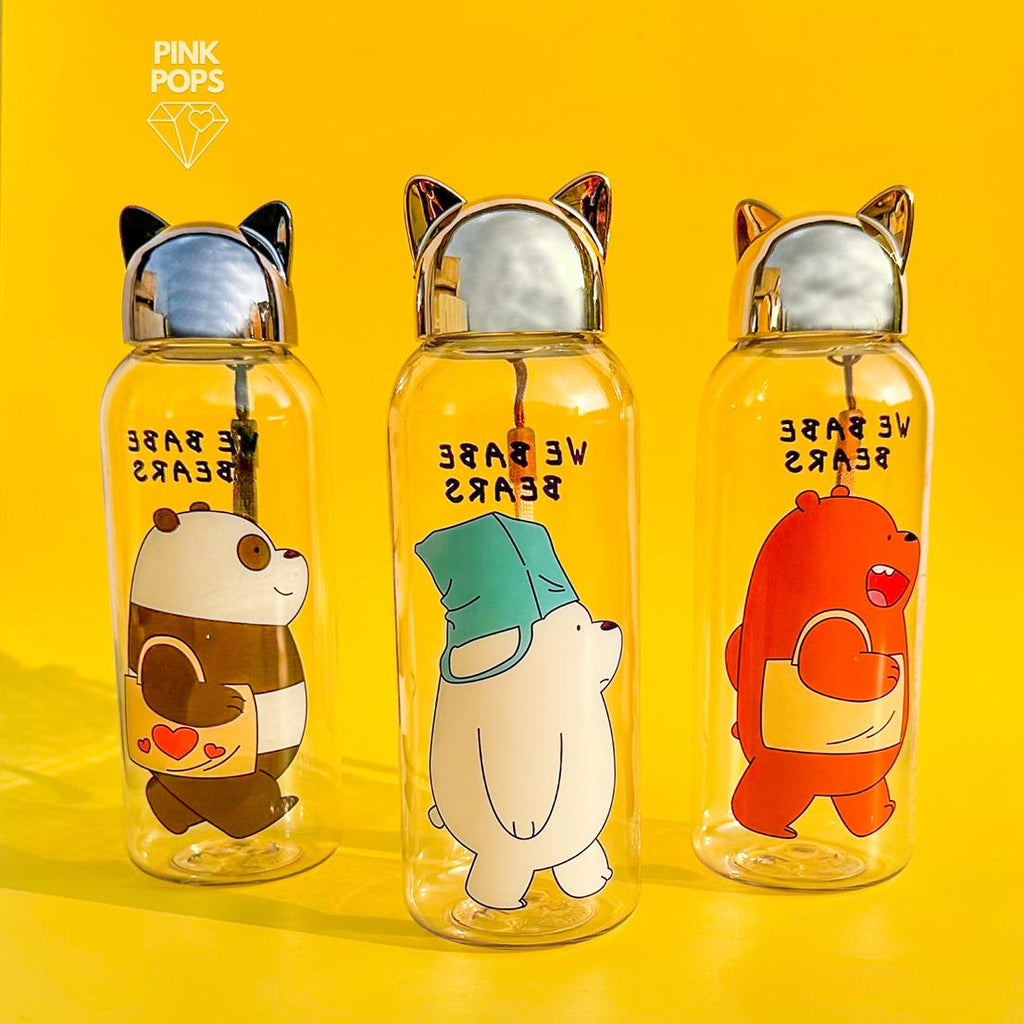 We Babe Bears Glass Water Bottle