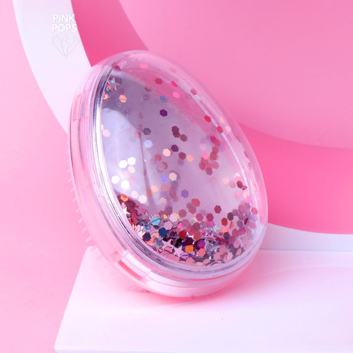 Oval Confetti Hair Brush pinkpops.pk