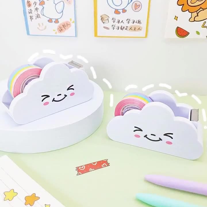 Rainbow Cloud Tape Dispenser