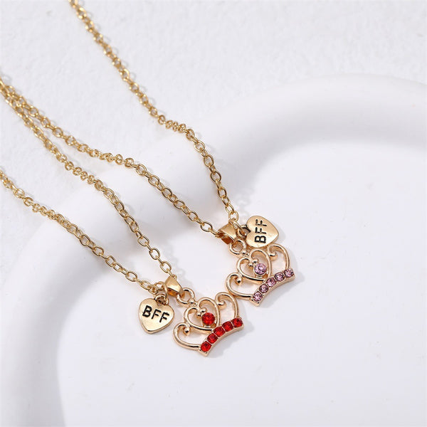 Red Crown BFF Necklace