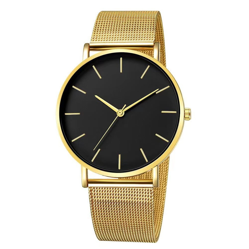 Stone Gold Plain Wrist Watch with Bracelet - Set of 5