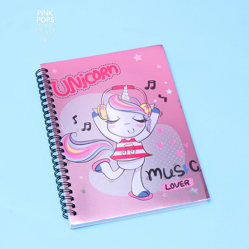 Unicorn Music Spiral Notebook
