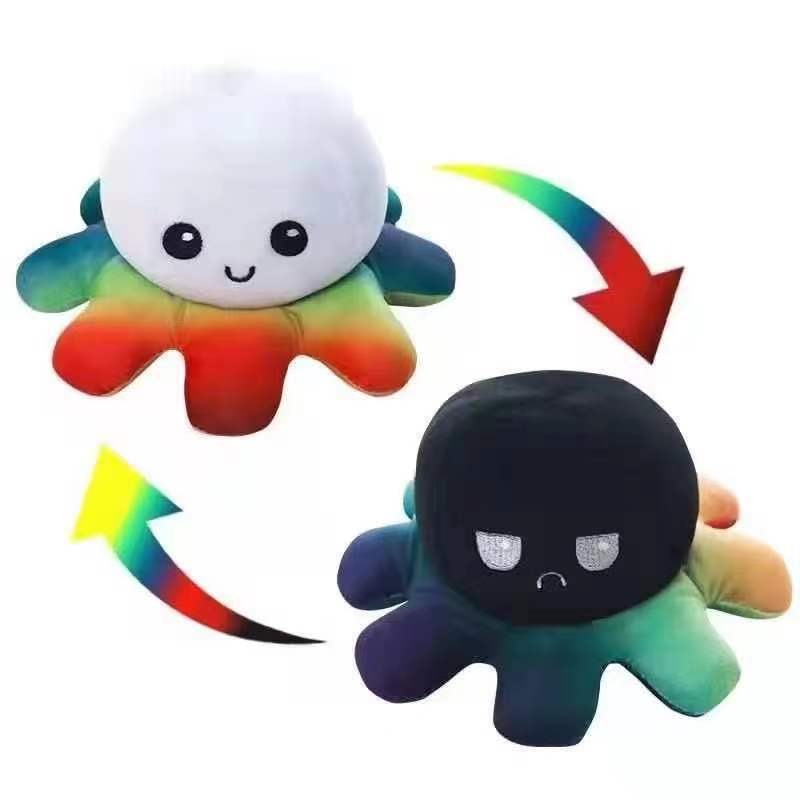 Black-White Octopus Plush Stuff Toy