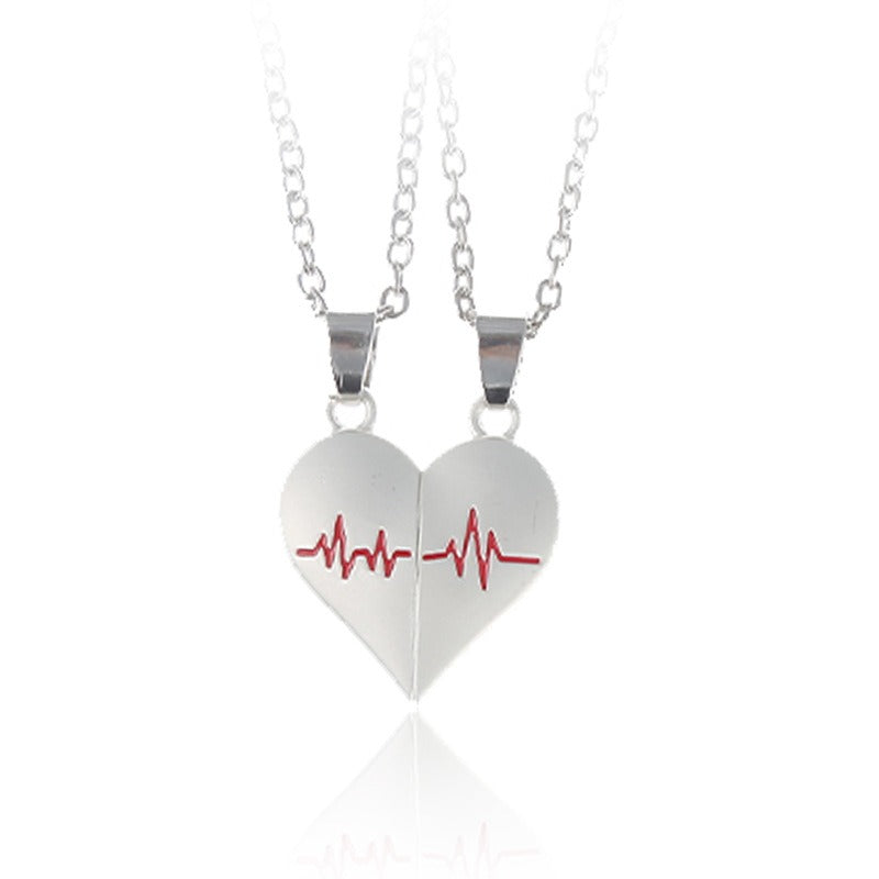 Lifeline Heart Magnetic Necklace - Pair