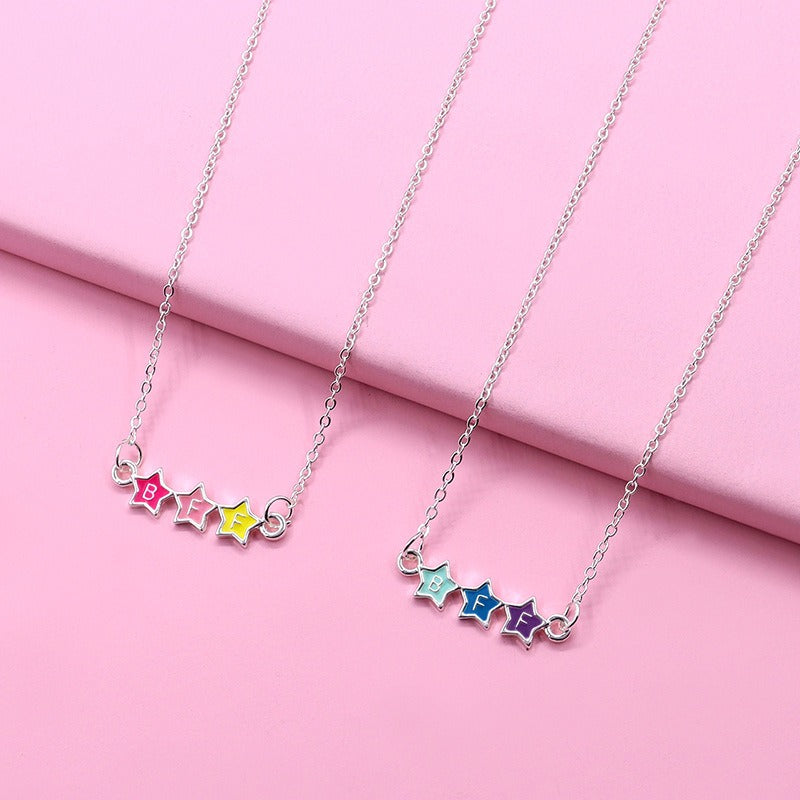 Rainbow Stars Necklaces 2 in 1