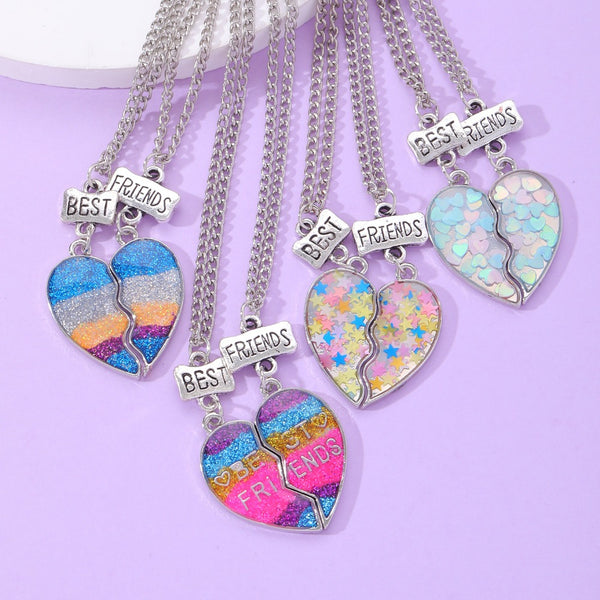 Layered Heart BFF Necklace - Pair