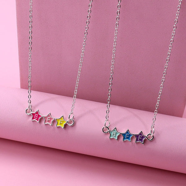 Rainbow Stars Necklaces 2 in 1
