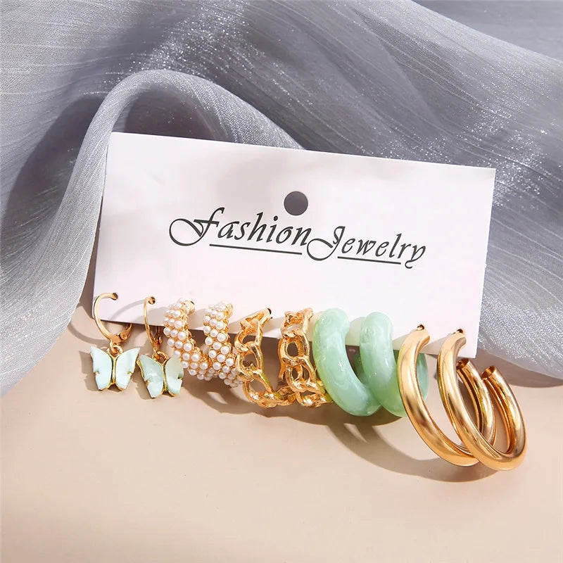 Gold Green Hoop Style 6