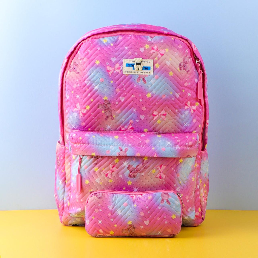 Pink Teddy Bunny Backpack