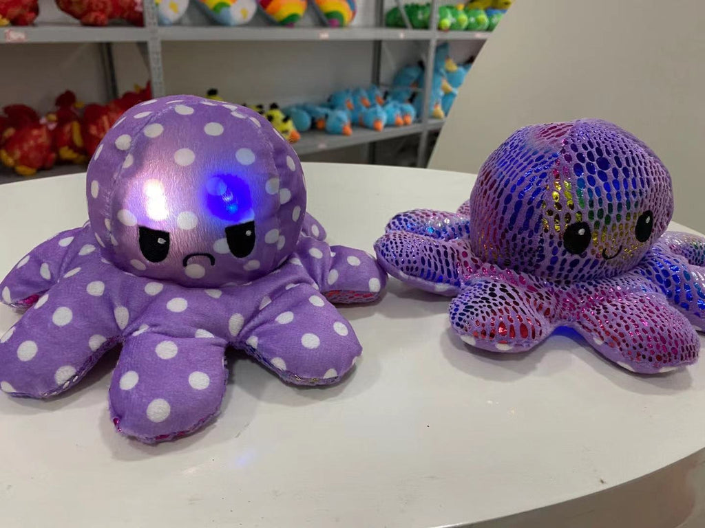 Dark Purple-Shade Plush Octopus