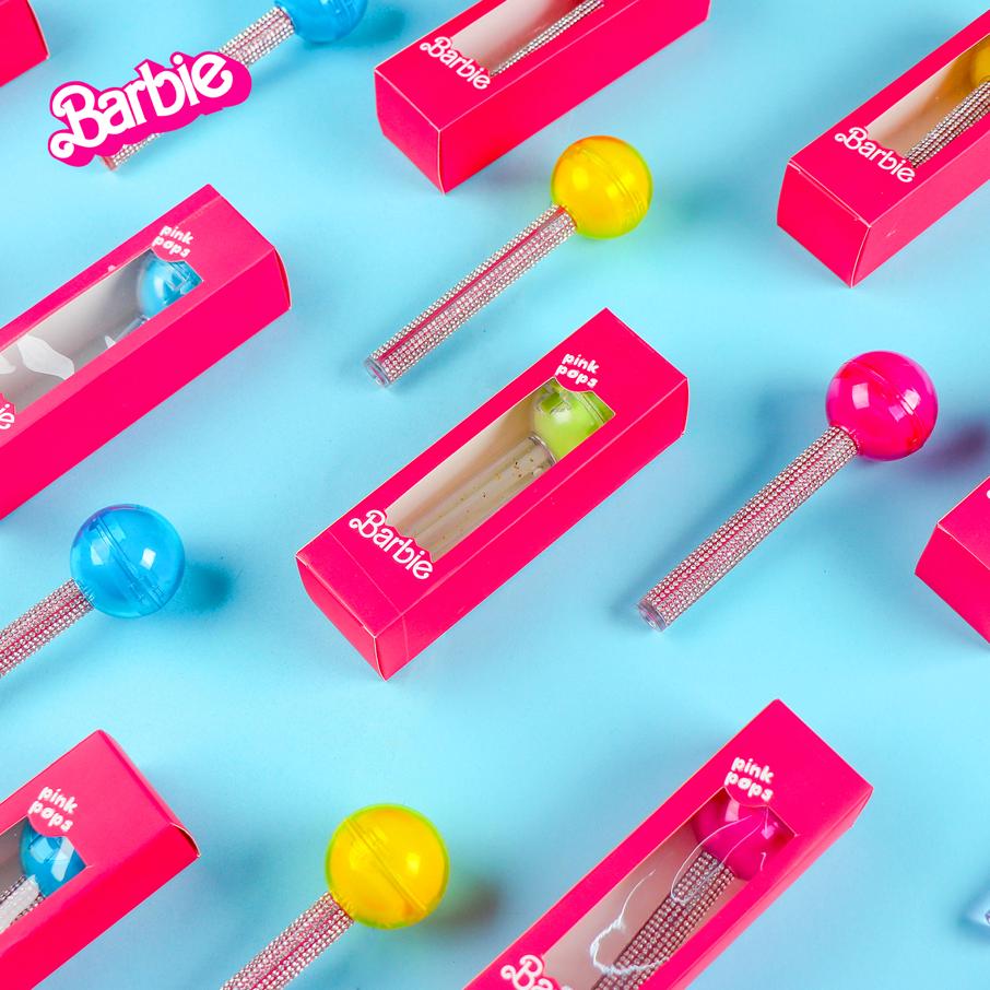 Barbie 2 in 1 Lip gloss for girls - women accessories - Pink Pops