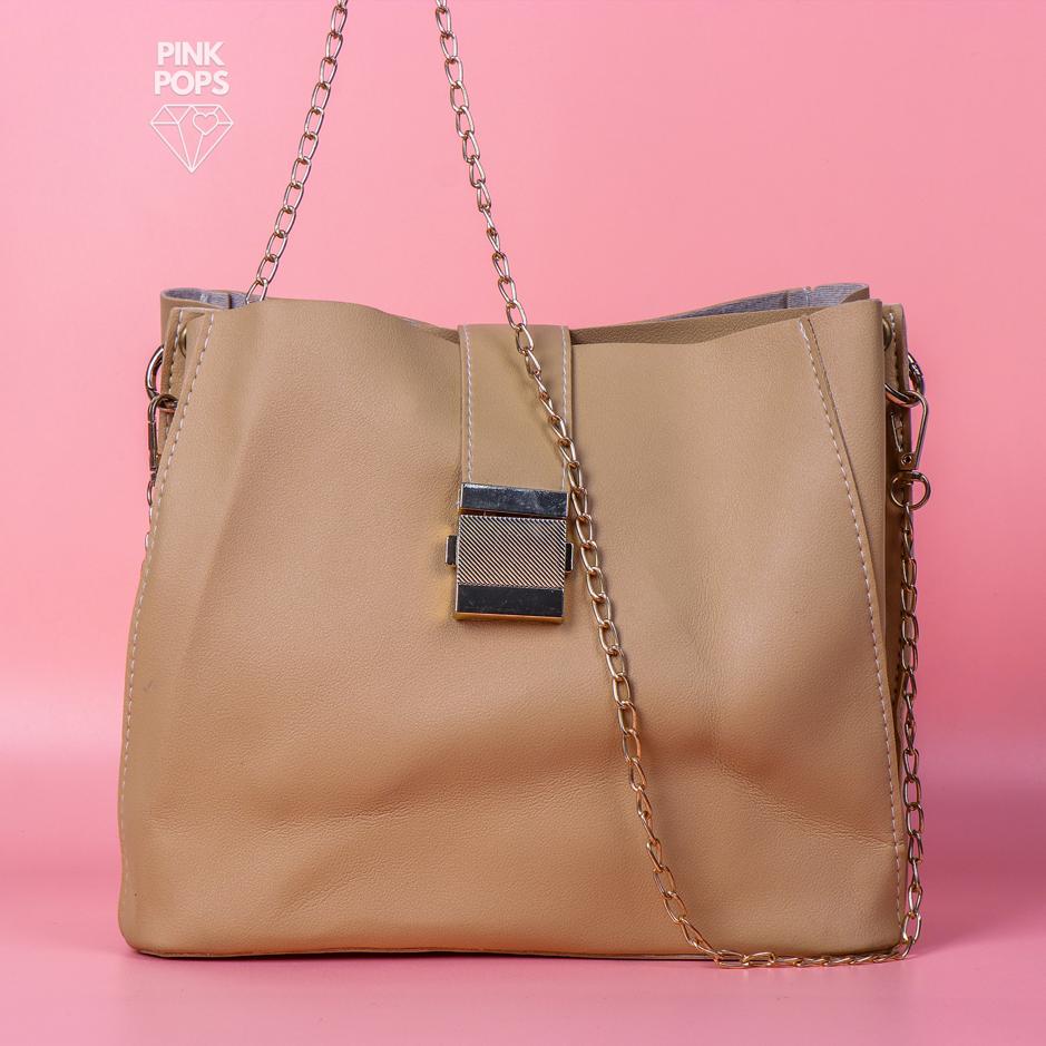 Beige Cross Body Bag pinkpops.pk