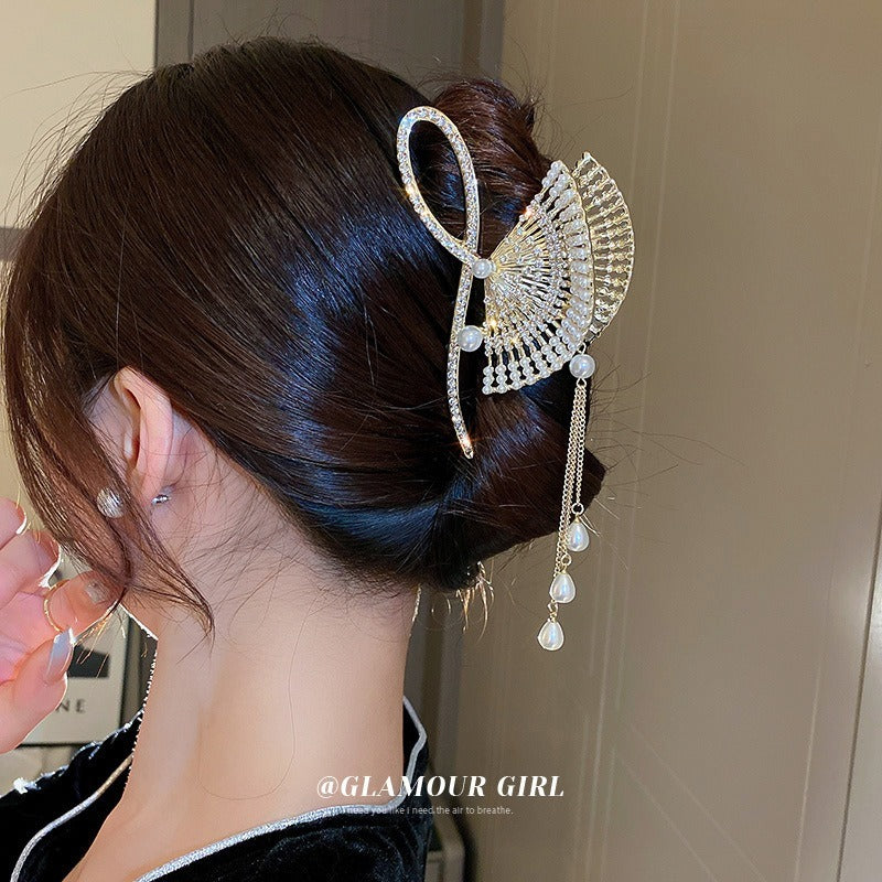 Chinese Tassel Rhinestones Hair Claw