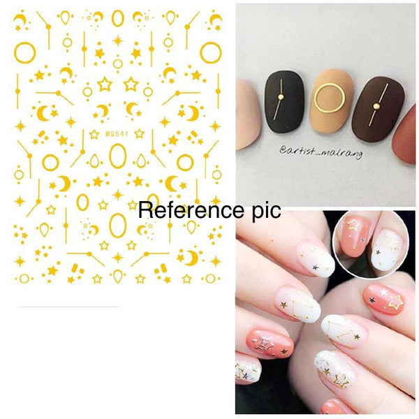 Silver Shaped Barbie Nail Art Stickers