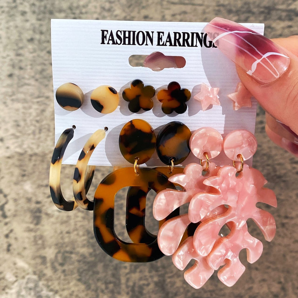 DIY Tortoiseshell Cute Earrings