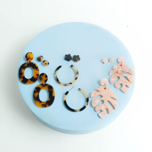 DIY Tortoiseshell Cute Earrings