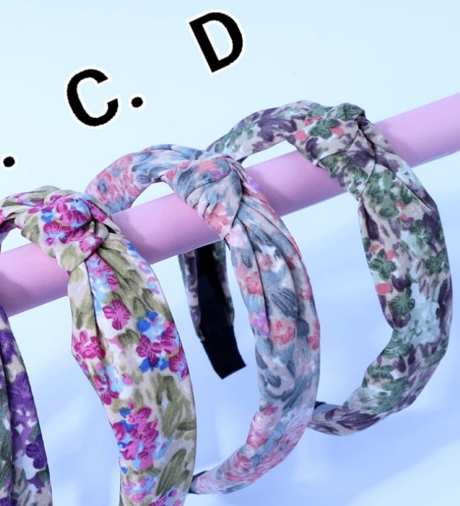 Floral Printed Knotted Turban Headband