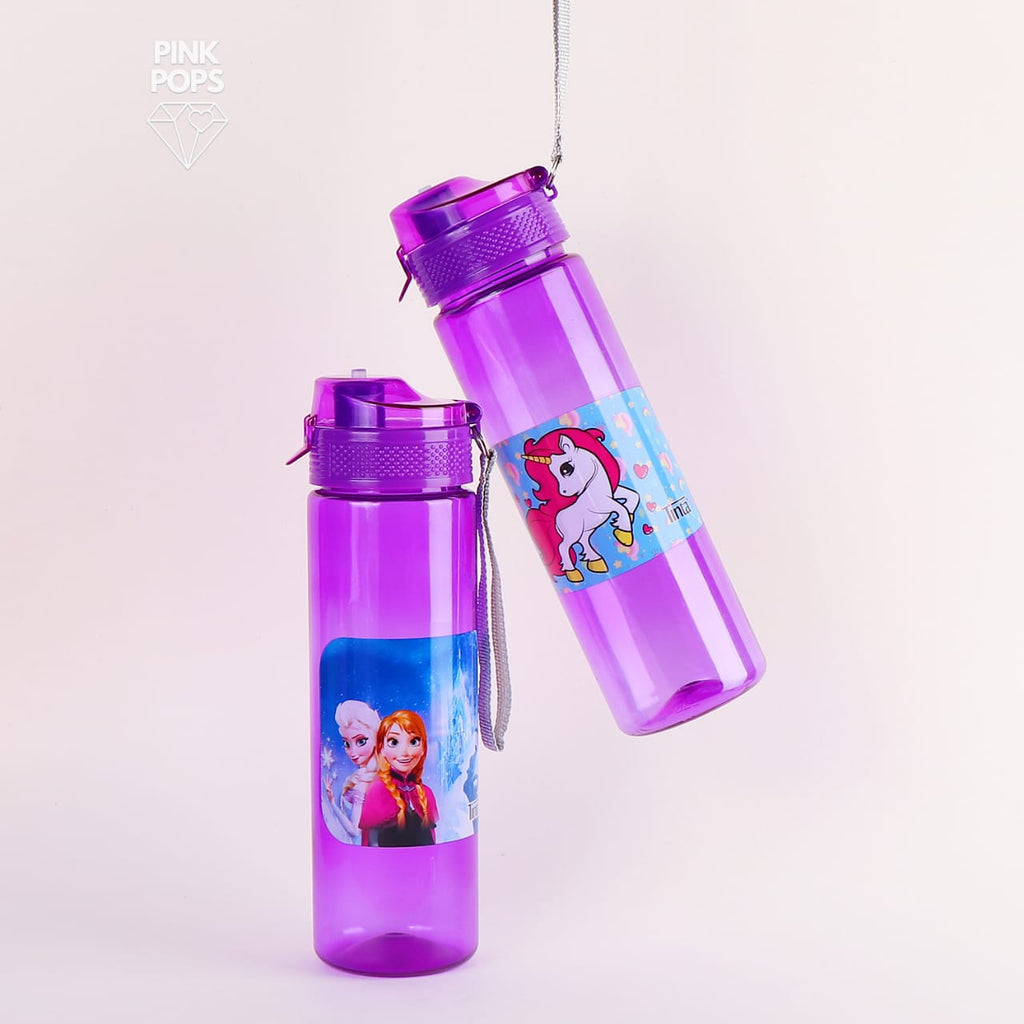 Frozen & Unicorn Purple Summer Water Bottle