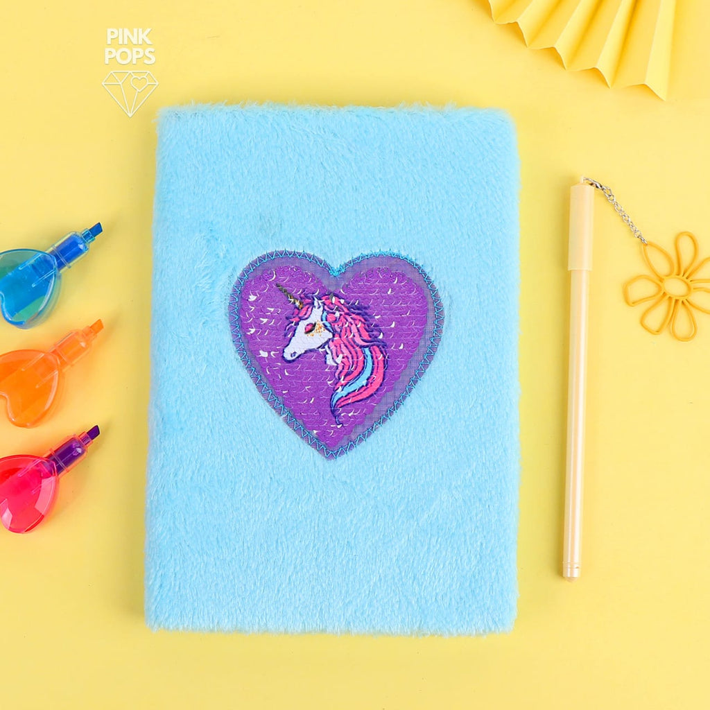 Plush Heart Unicorn Diary