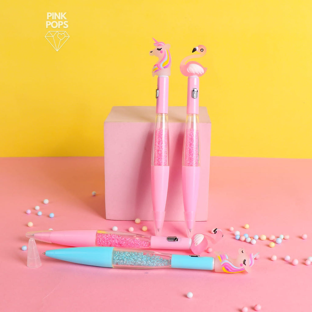 Pink Unicorn & Flamingo Gel Pen