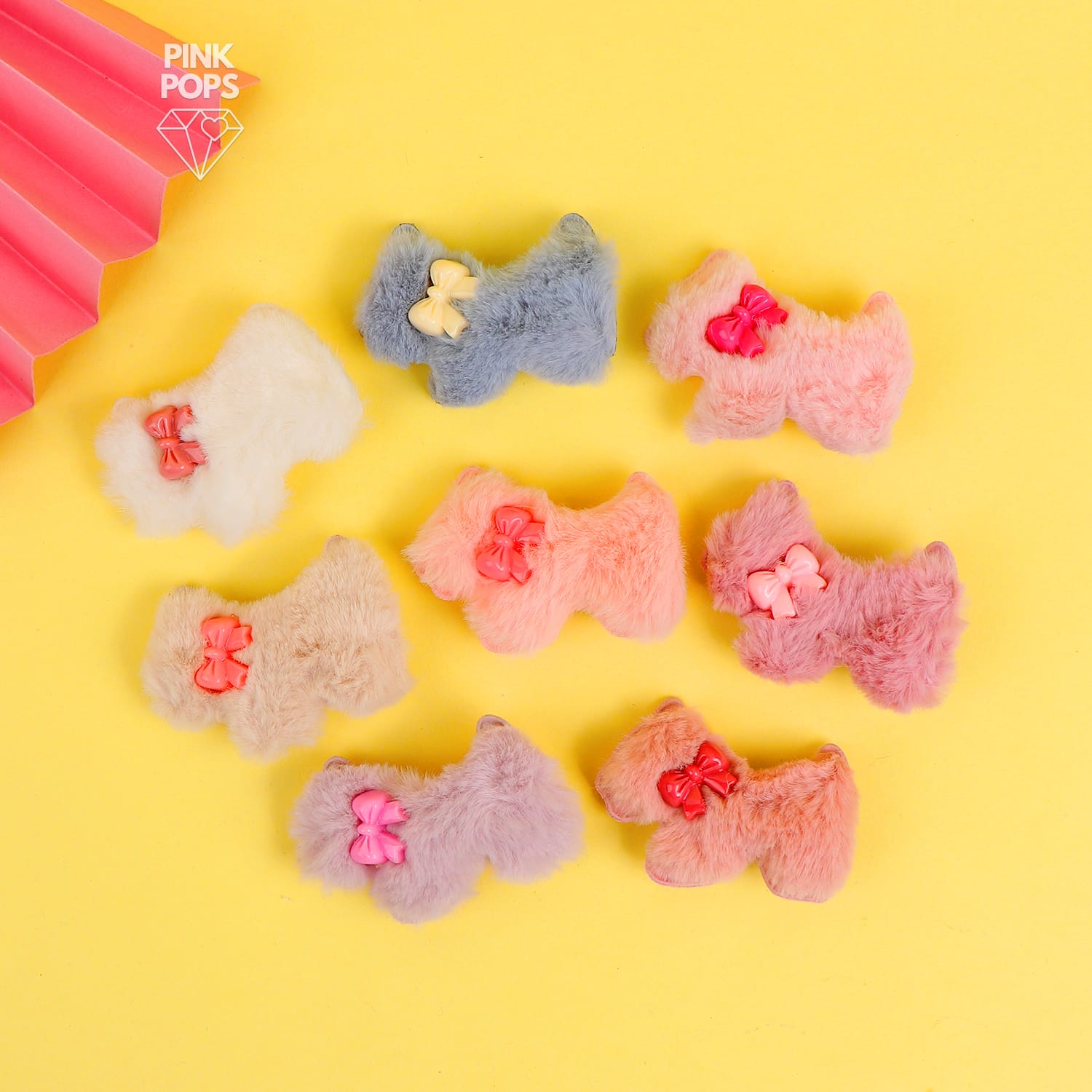 Cute Fluffy Hair Clips pinkpops.pk