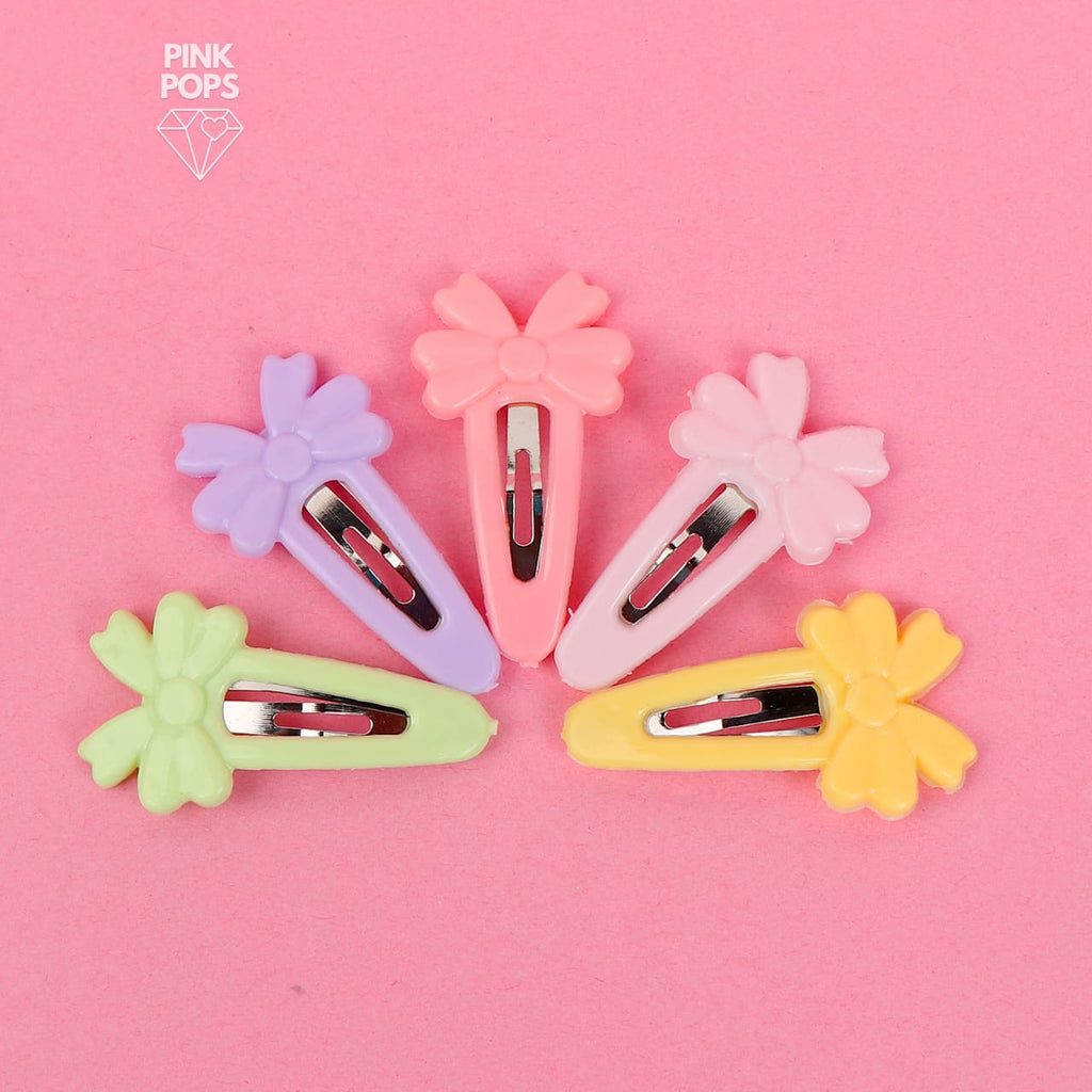 5 in 1 Pastel Bow Hair Clips