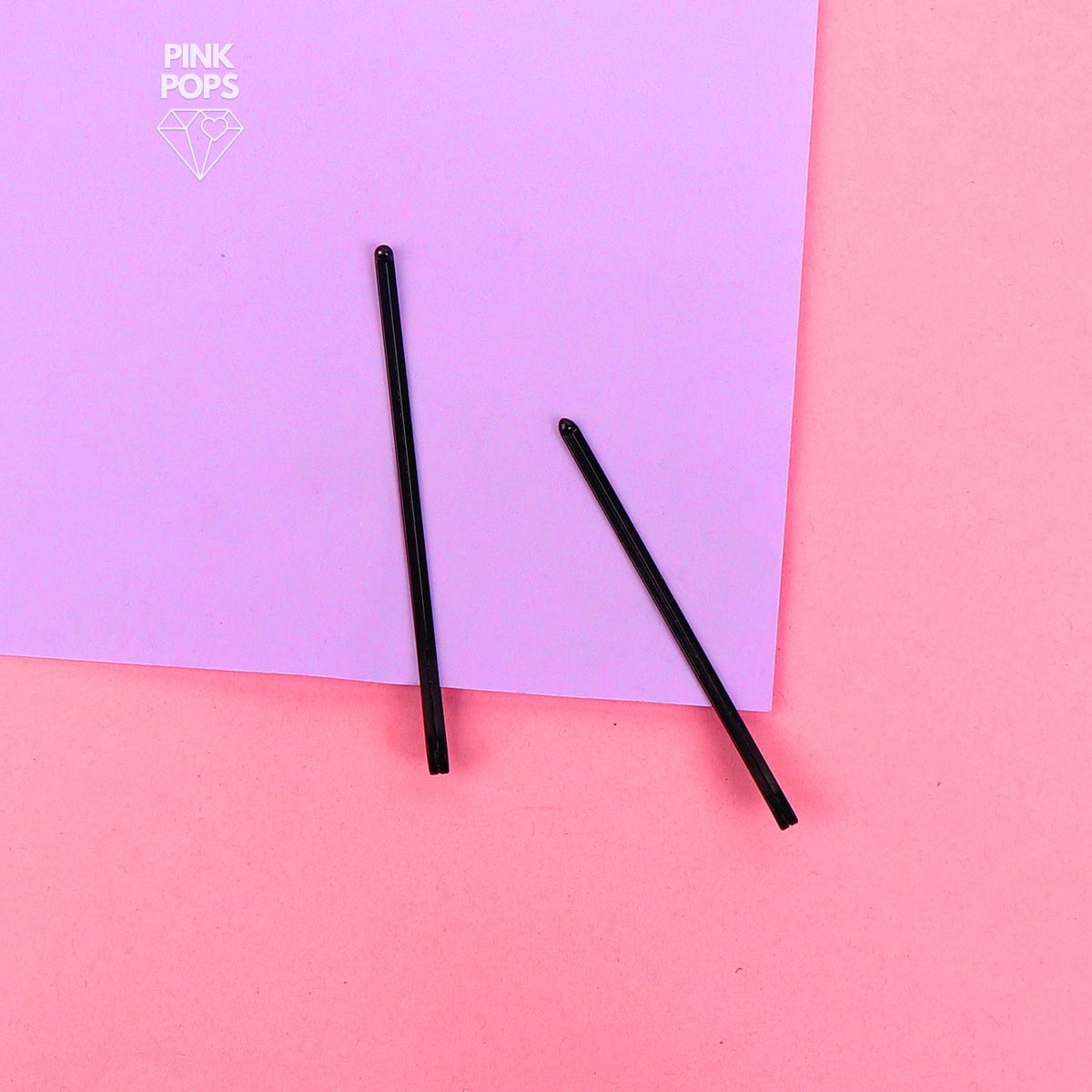 Black Bobby Pins Set of 2 – pinkpops.pk