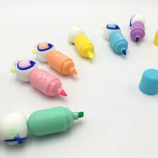 Set of 6 Mini Bunny Highlighters