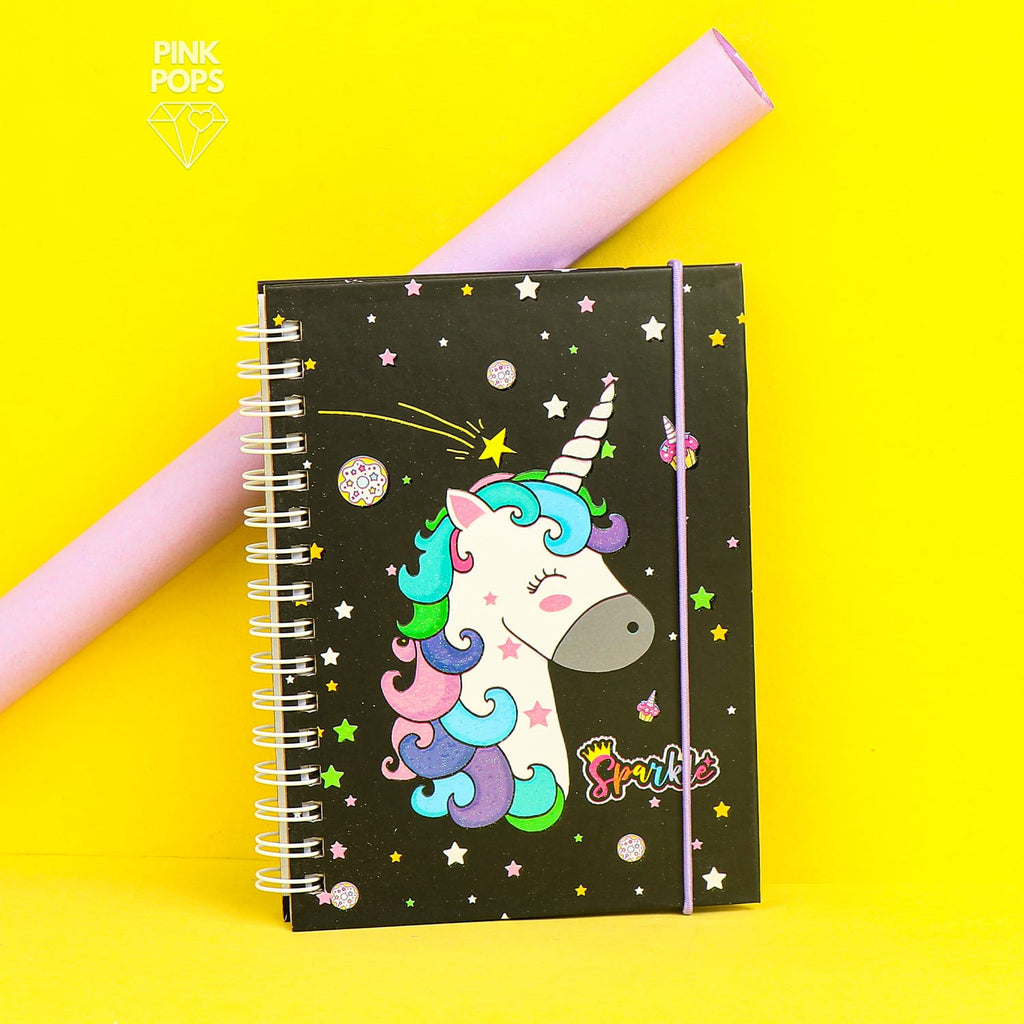 Sparkling Unicorn & Cactus Notebooks