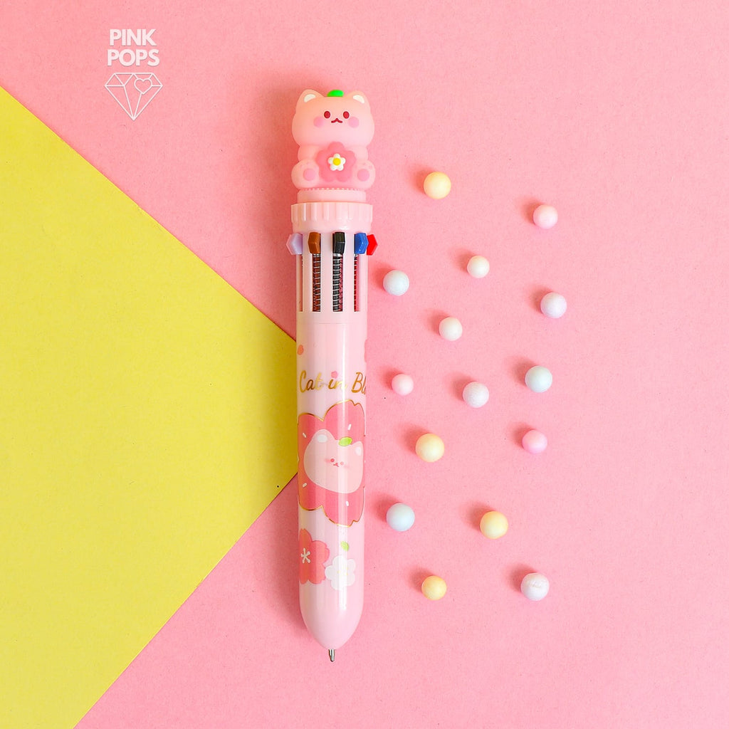 Multicolor Bear Strawberry Pen