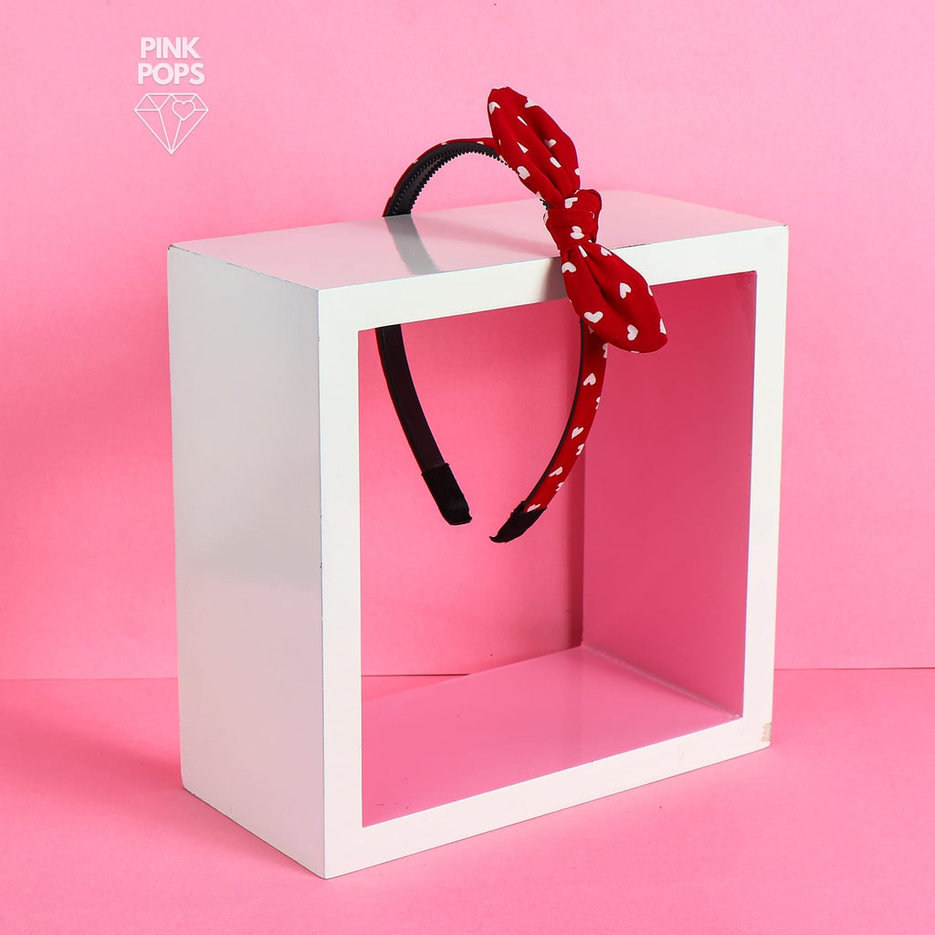 Black Hearts Knotted Hairband