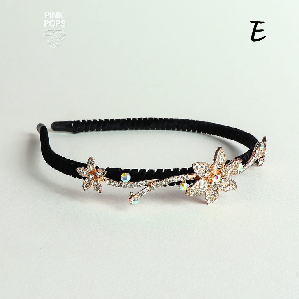 Cute Design Metallic Stones Hair Bands