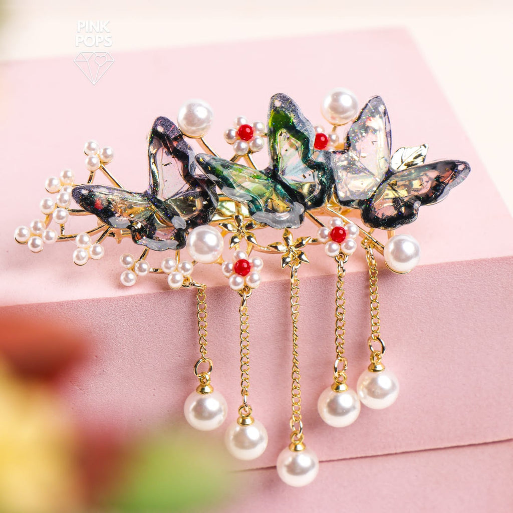 Crystal Butterfly Hair Claw