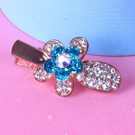 Metallic Floral Hair Clip