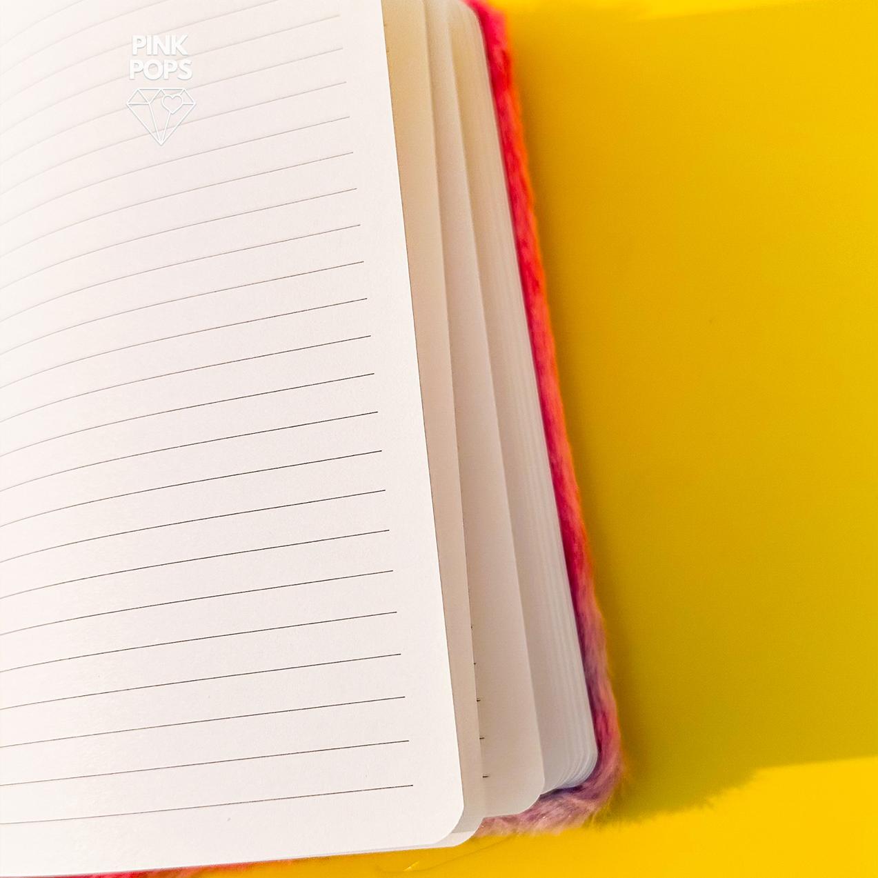 Rainbow Cute Fur Notebook – pinkpops.pk