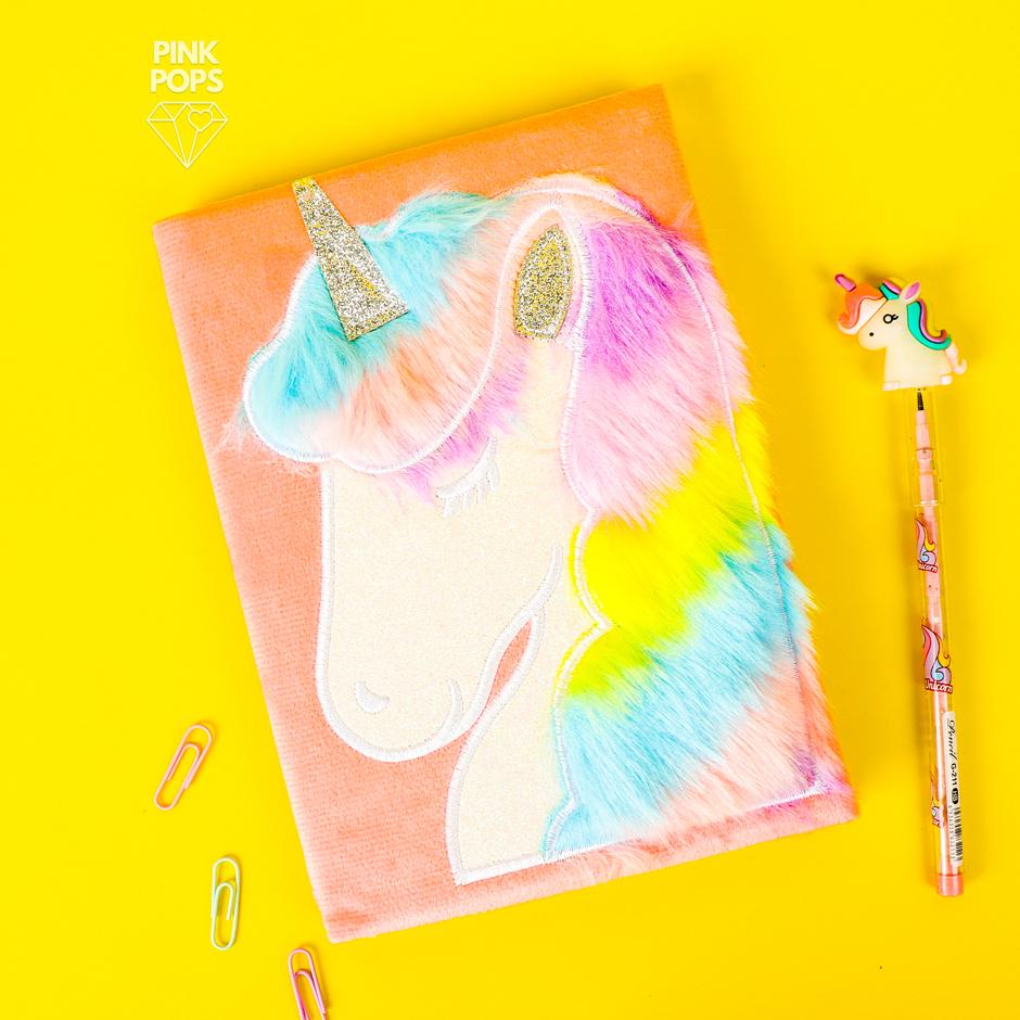 Magical Unicorn Plush Notebook