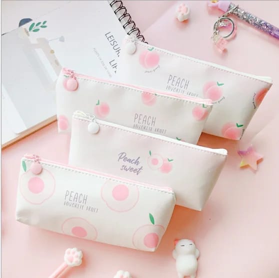 White Peach Sweet Stationery Pouches