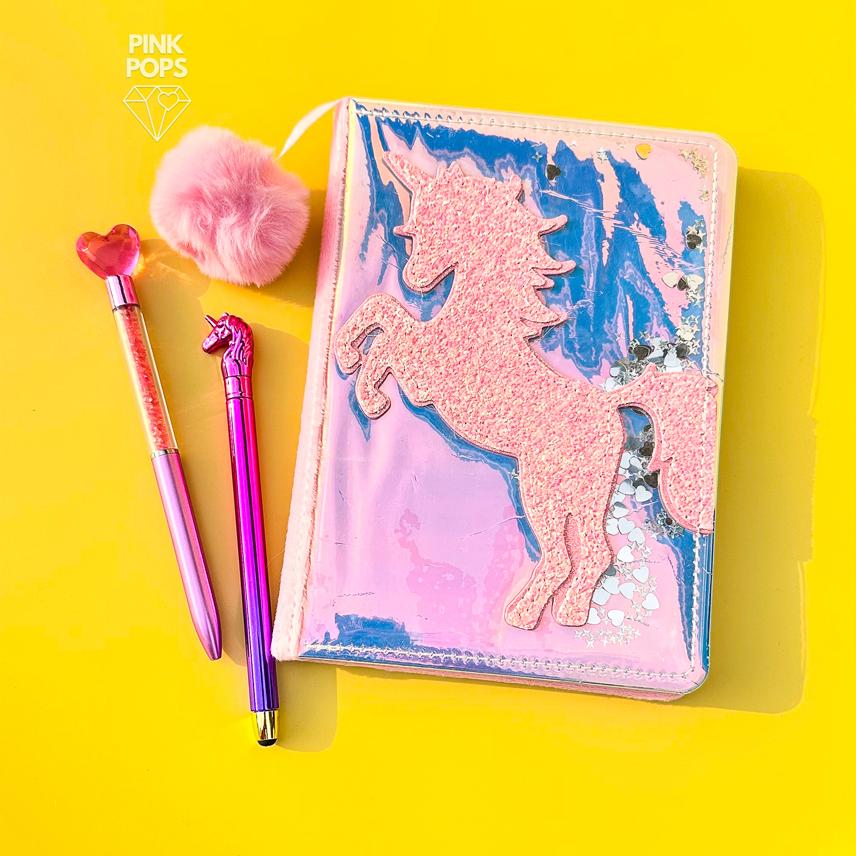 Pink Unicorn Shimmering Notebook