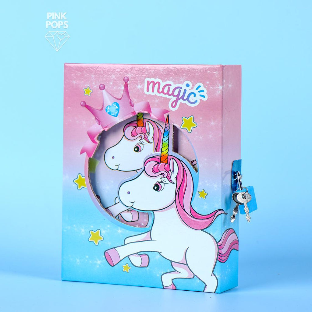 Magical Unicorn Lock Notebook