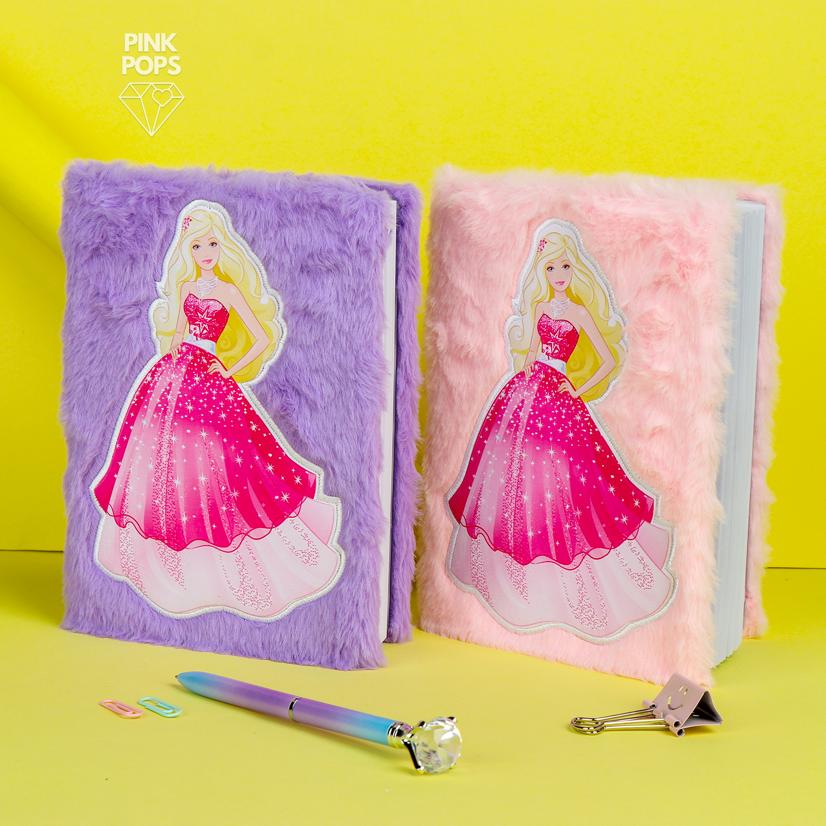 Plush Attractive Barbie Notebook