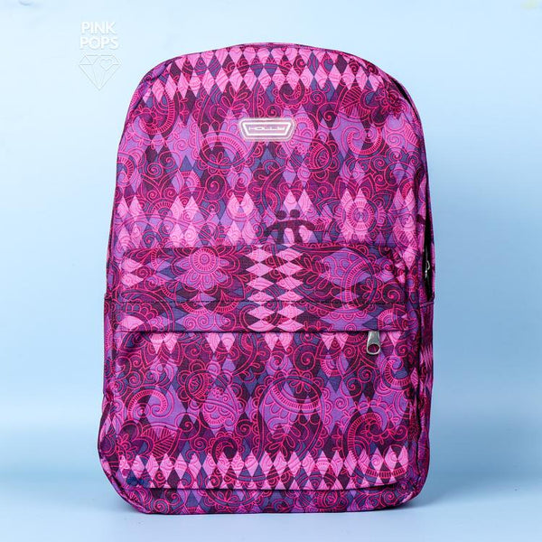 Printed Pink Floral Backpack