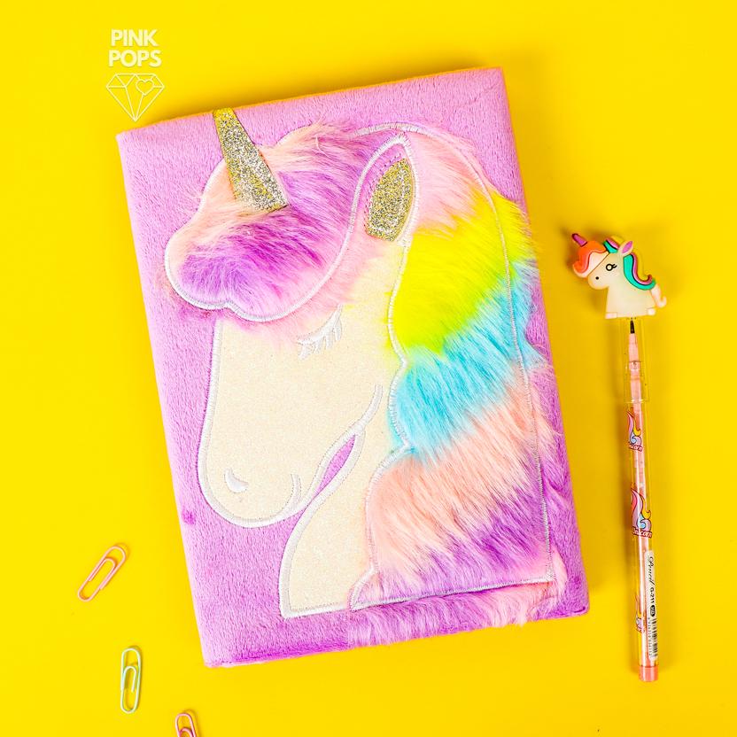 Magical Unicorn Plush Notebook