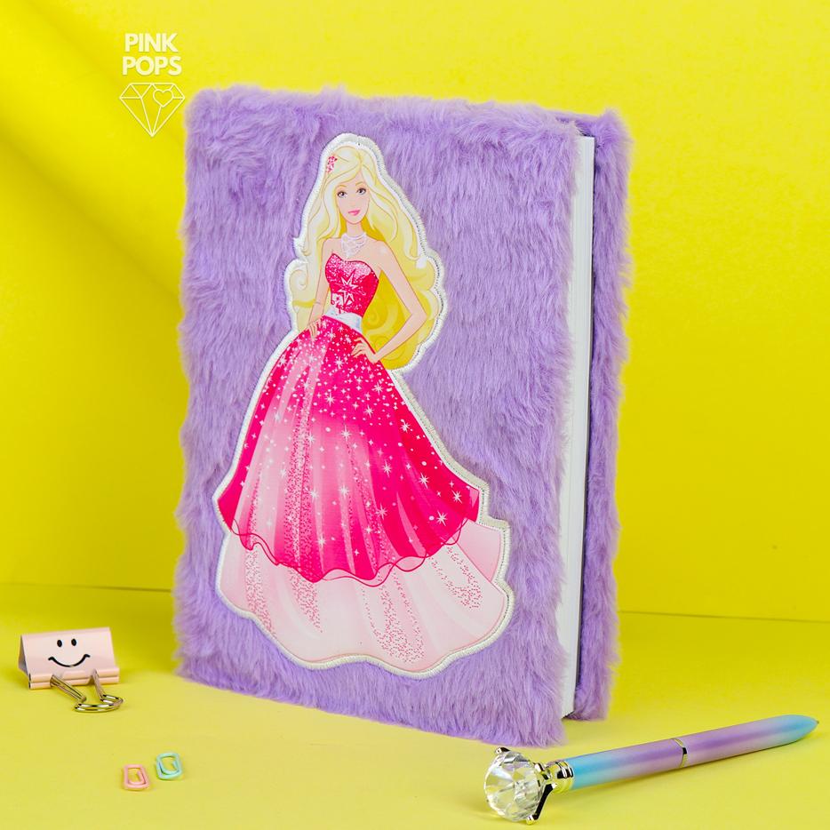 Plush Attractive Barbie Notebook