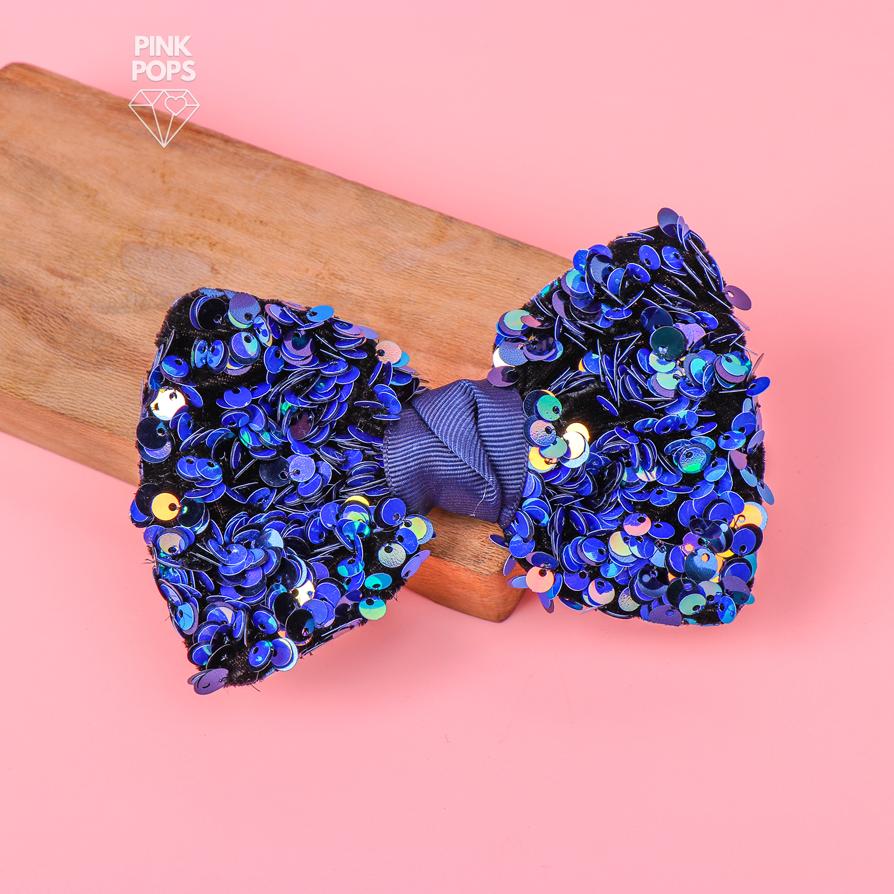 Majestic Sequin Bow Hair Clip